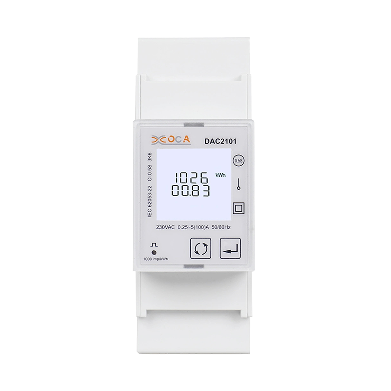 DAC2101 จอแสดงผล LCD เฟสเดียวราง DIN Multi-Tariff Modbus Energy Meter