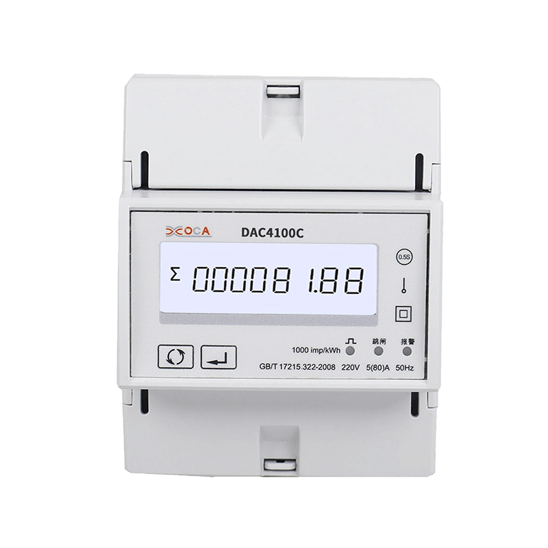 DAC4100C มิเตอร์วัดพลังงานอัจฉริยะแบบราง DIN Modbus 1 เฟส 2 สายพร้อมรีเลย์