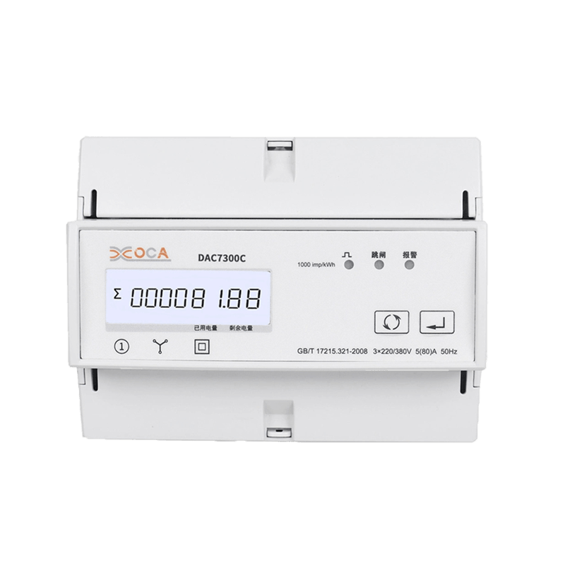 DAC7300C ราง DIN สามเฟส Modbus AC รีเลย์เครื่องวัดพลังงานไฟฟ้า