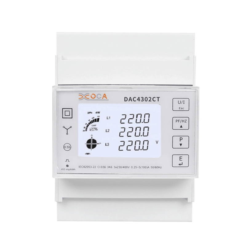 Dac4302CT มิเตอร์วัดพลังงานอัจฉริยะสามเฟสแบบราง DIN AC