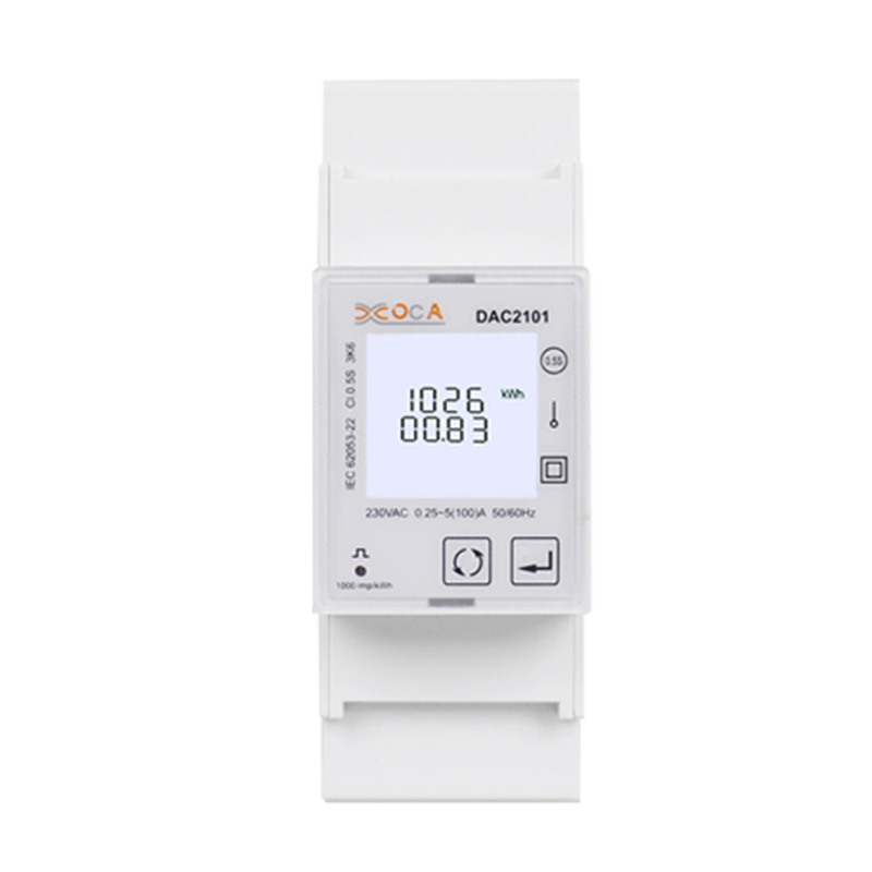 DAC2101 จอแสดงผล LCD เฟสเดียวแบบราง DIN Multi-Tariff Modbus Power Meter