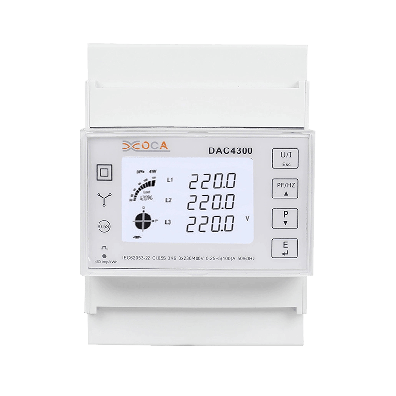 Dac4300 DIN Rail 3 เฟสพร้อมเครื่องวัดพลังงานหม้อแปลง