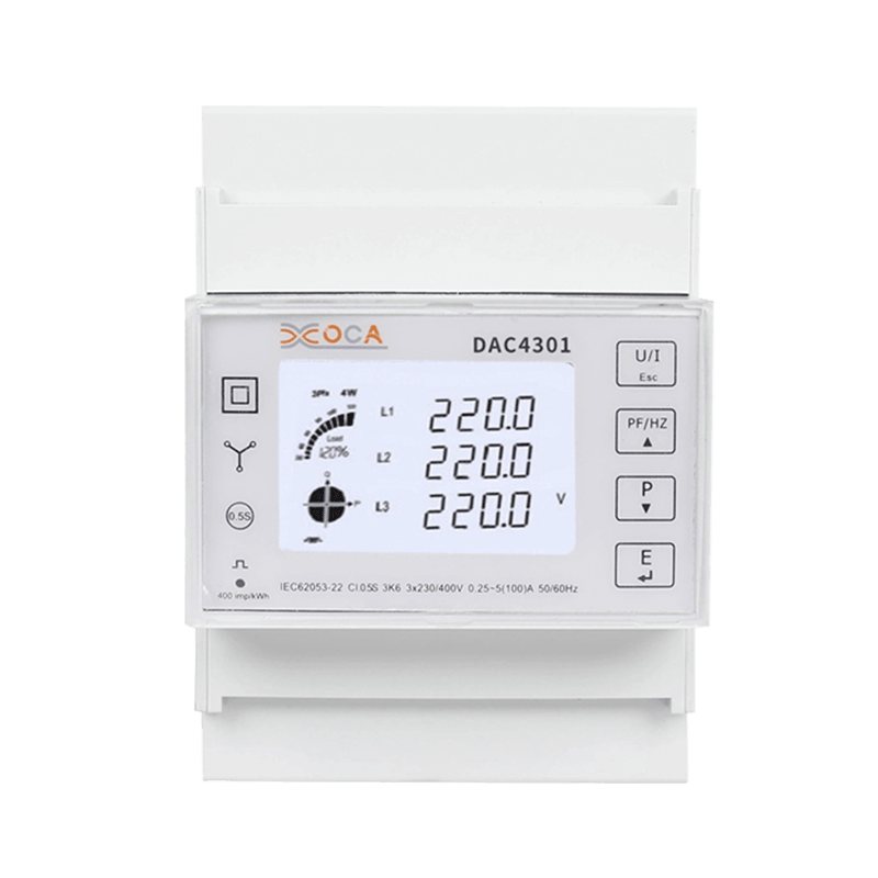 Dac4301 มิเตอร์วัดกำลังไฟฟ้า Modbus แบบจ่ายล่วงหน้าแบบราง DIN