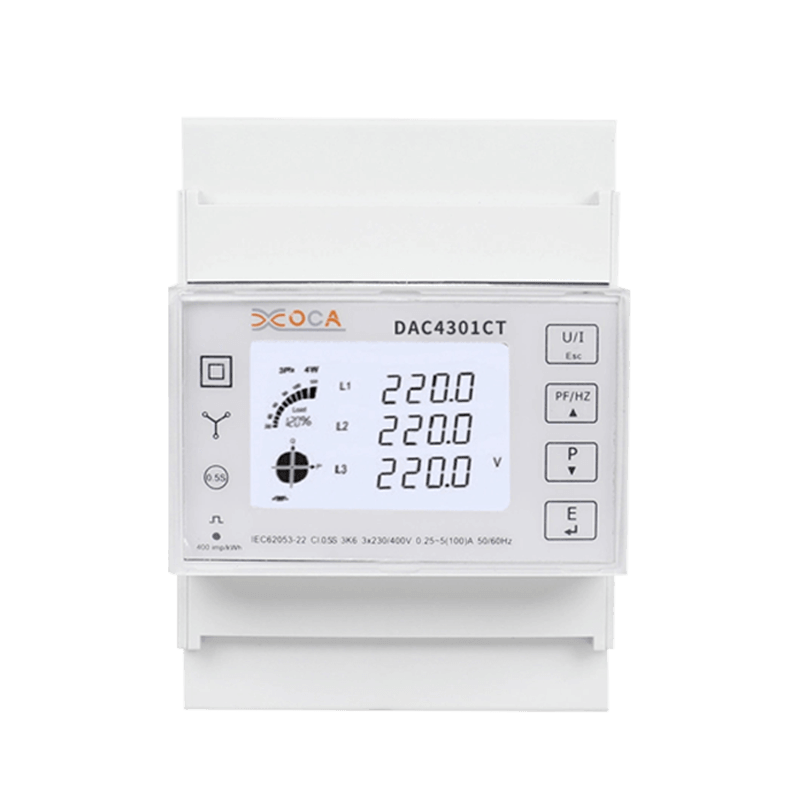 Dac4301CT มิเตอร์วัดกำลัง Modbus สามเฟสแบบราง DIN DIN Rail