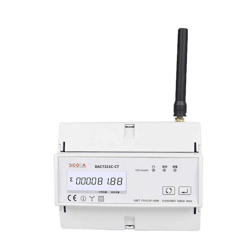 Dac7321C-CT ราง DIN ไร้สายพร้อมเครื่องวัดพลังงานอัจฉริยะอิเล็กทรอนิกส์ CT