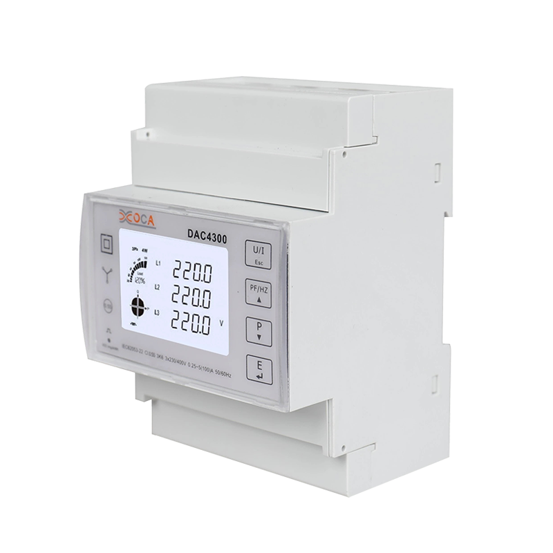 Dac4301 มิเตอร์วัดพลังงานมัลติฟังก์ชั่น Modbus แบบจ่ายล่วงหน้าอัจฉริยะสามเฟส