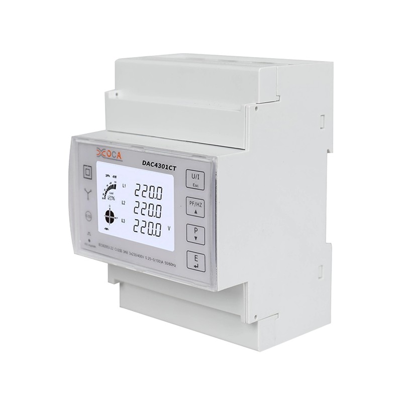 Dac4301CT มิเตอร์วัดพลังงานไฟฟ้าอัจฉริยะสามเฟสแบบราง DIN Modbus