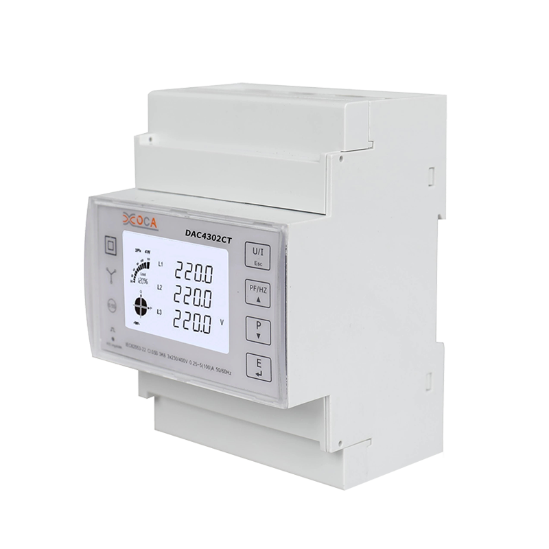 Dac4302CT มิเตอร์วัดพลังงานไฟฟ้า Modbus แบบจ่ายล่วงหน้าสามเฟส