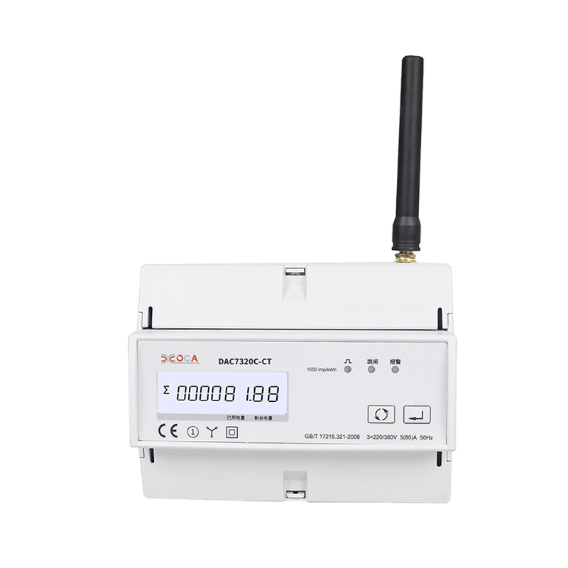 Dac7320c-CT เครื่องวัดพลังงาน CT มัลติฟังก์ชั่นอัจฉริยะ DIN Rail สามเฟส