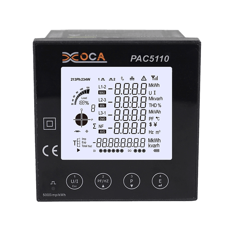 PAC5110 แผงสามเฟส RS485 Modbus เครื่องวัดพลังงานไฟฟ้าแบบดิจิตอล Power Meter