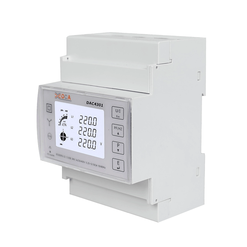 มิเตอร์อิเล็กทรอนิกส์ไร้สายอัจฉริยะแบบราง DIN สามเฟส Modbus