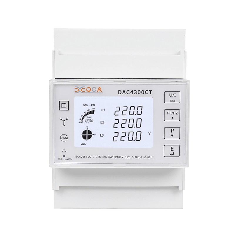 Dac4300CT มิเตอร์วัดพลังงานอัจฉริยะ WiFi แบบเติมเงินแบบดิจิตอลแบบสามเฟส 4 สายแบบ DIN Rail