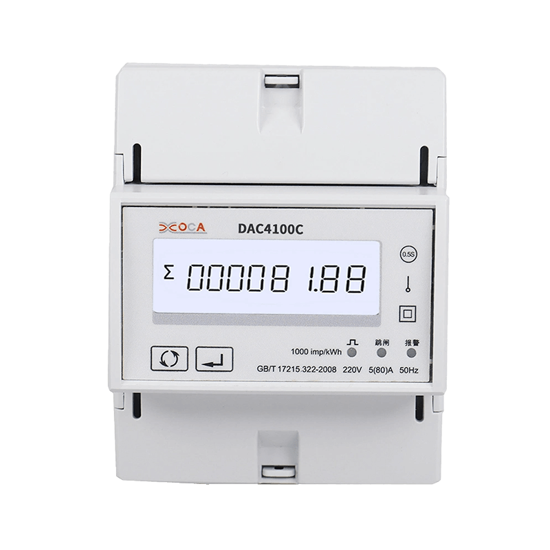 DAC4100C DIN Rail เฟสเดียวสมาร์ทอิเล็กทรอนิกส์รีโมทคอนโทรล Energy Meter