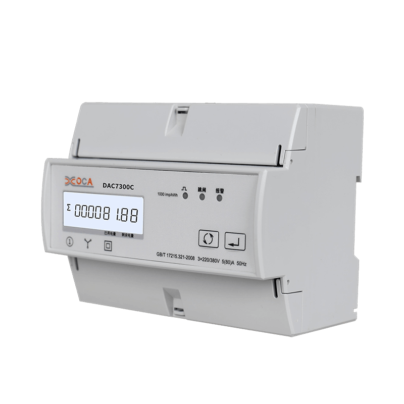 DAC7300C DIN Rail สามเฟสรีโมทคอนโทรล WiFi Modbus RS485 อิเล็กทรอนิกส์ Energy Meter