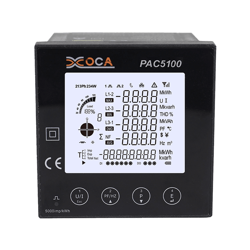 PAC5100 แผงมิเตอร์อัจฉริยะมัลติฟังก์ชั่นอัจฉริยะ WiFi เฟสเดียว