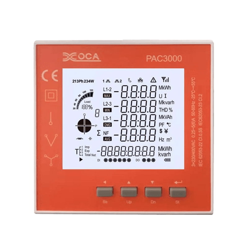 PAC3100 สมาร์ทดิจิตอล LCD WiFi มิเตอร์ไฟฟ้าอิเล็กทรอนิกส์